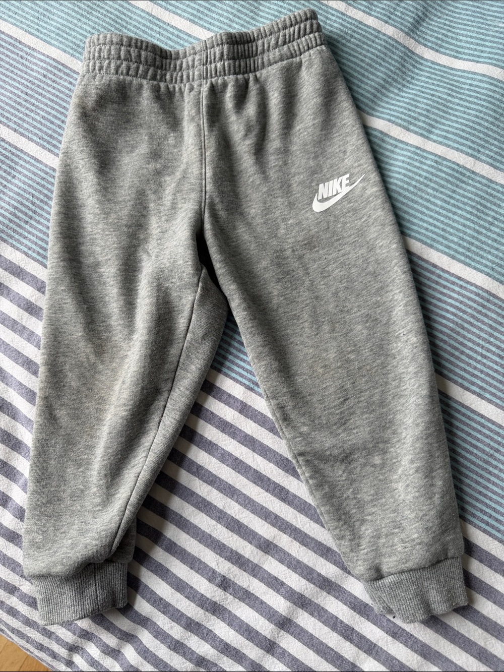 Kids Nike Grey Fleece Joggers